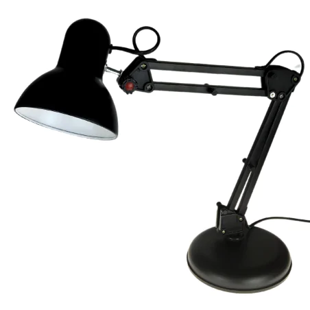 Lampki-biurkowe - lampka biurkowa kreślarska czarna z regulacją kąta nachylenia lucy 