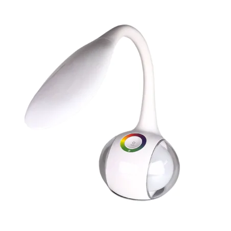 Lampki-biurkowe - lampka na biurko led ściemnialna ze światłem rgb w podstawie magic 