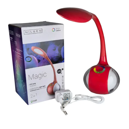Lampki-biurkowe - lampka biurkowa led do nauki ze światłem rgb w podstawie magic 