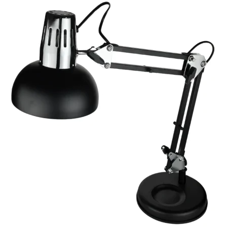 Lampki-biurkowe - lampka gabinetowa kreślarska czarno srebrna ariel 