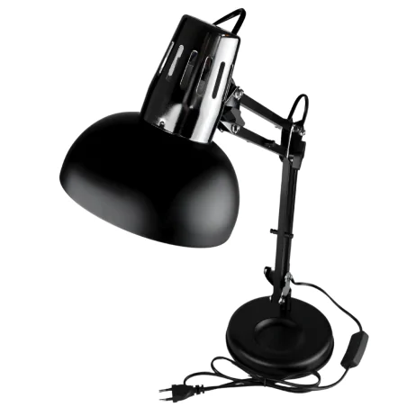 Lampki-biurkowe - lampka gabinetowa kreślarska czarno srebrna ariel 