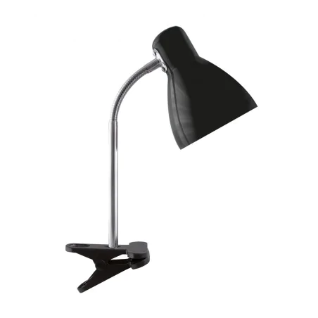 Lampki-biurkowe - 04500 lampka na biurko czarna z klipsem e27 kati black  ideus 