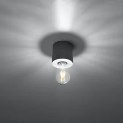 Lampy-solarne-tarasowe - sl.0678 plafon betonowy z odsłoniętą żarówką e27 salgado sollux 