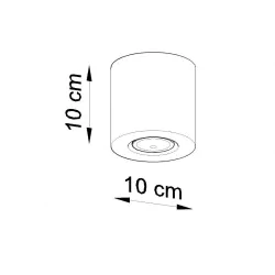 Lampy-sufitowe - plafon beton gu10 orbis sl.0488 sollux lighting 