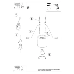 Lampy-sufitowe - plafon beton gu10 orbis sl.0488 sollux lighting 
