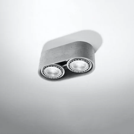 Plafony - sl.0882 betonowy plafon 2xgu10 basic sl.0882 sollux 