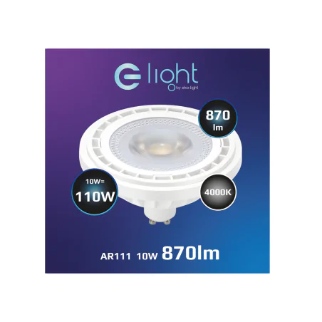 Gwint-trzonek-gu10 - żarówka led 10w ar111 gu10 4000k/ biały ar8039 eko-light 