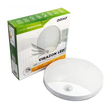 Plafony - plafon led z czujnikiem ruchu na klatkę 360st. ip44 virazon orno 