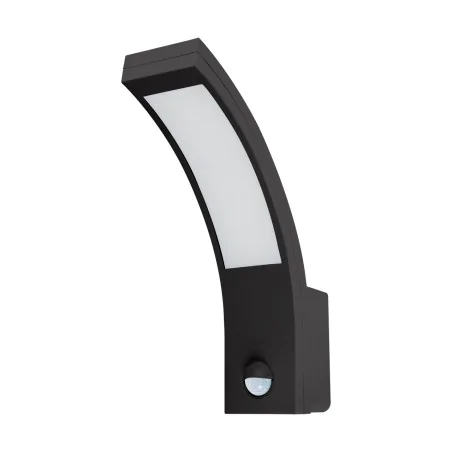 Kinkiety-ogrodowe - 04461 czarna lampa elewacyjna zewnętrzna z czujnikiem ruchu led 10w 4000k sonet ideus 