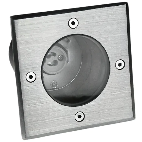 Oprawy-led-zewnetrzne - oprawa najazdowa kwadratowa lampa chodnikowa wpuszczana w grunt gu10 chrom 