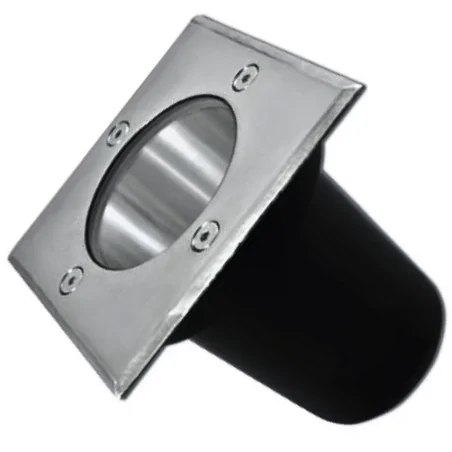 Oprawy-led-zewnetrzne - oprawa najazdowa kwadratowa lampa chodnikowa wpuszczana w grunt gu10 chrom 