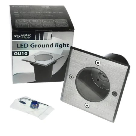 Oprawy-led-zewnetrzne - oprawa najazdowa kwadratowa lampa chodnikowa wpuszczana w grunt gu10 chrom 