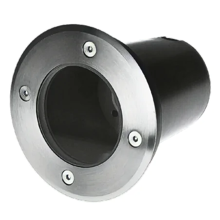 Oprawy-led-zewnetrzne - oprawa najazdowa do gruntu okrągła lampa chodnikowa chrom 