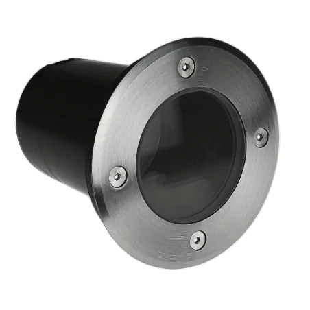 Oprawy-led-zewnetrzne - oprawa najazdowa do gruntu okrągła lampa chodnikowa chrom 