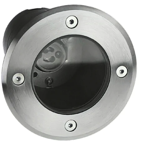 Oprawy-led-zewnetrzne - oprawa najazdowa do gruntu okrągła lampa chodnikowa chrom 