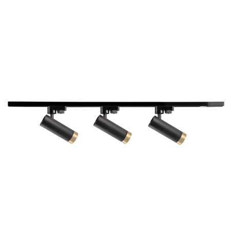 Oswietlenie-szynowe - 325860 czarny zestaw szynowy 1-fazowy 1 metr 3xgu10 fado polux goldlux 