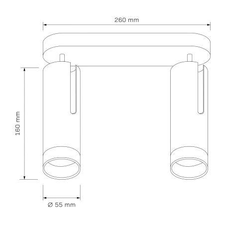 Lampy-sufitowe - 325914 lampa ścienno sufitowa 2xgu10 fado polux goldlux 