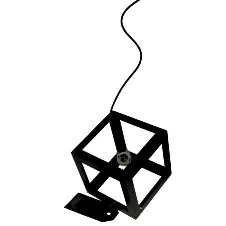 Lampy-sufitowe - lampa wisząca sufitowa w kształcie sześcianu czarna sweden 