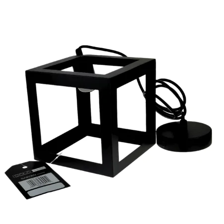 Lampy-sufitowe - lampa wisząca sufitowa w kształcie sześcianu czarna sweden 