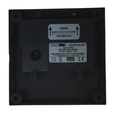 Kinkiety-zewnetrzne - oprawa elewacyjna led kwadratowa grafitowa holden 