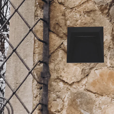 Kinkiety-zewnetrzne - oprawa elewacyjna led kwadratowa grafitowa holden 