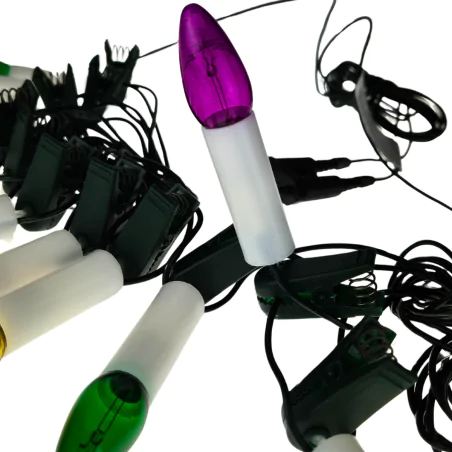 Oswietlenie-choinkowe - lampki na choinkę tradycyjne 16 kolorowych żarówek prl 