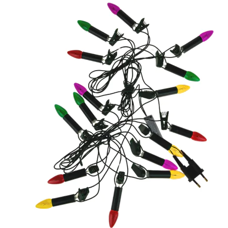 Oswietlenie-choinkowe - światełka choinkowe w stylu prl kolorowe świeczki 