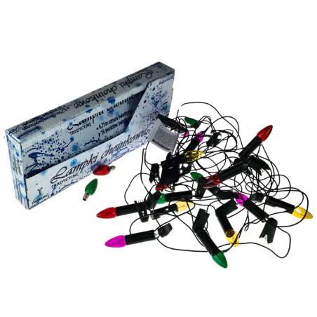 Oswietlenie-choinkowe - światełka choinkowe w stylu prl kolorowe świeczki 