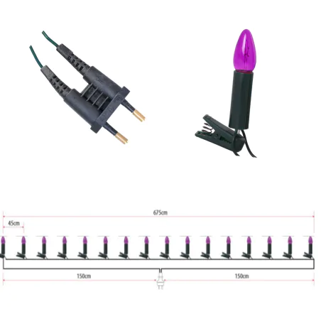 Oswietlenie-choinkowe - światełka choinkowe w stylu prl kolorowe świeczki 