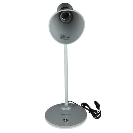 Lampki-biurkowe - lampka na biurko w kolorze szarym na wymienną żarówkę e27 helen 