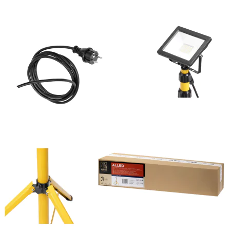 Naswietlacze-led-30w - naświetlacz roboczy led ze statywem i przewodem 30w 4000k ip65 alled ad-nl-6296 orno 