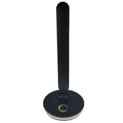 Lampki-biurkowe - lampka biurkowa led z kolorowym światłem w podstawie czarna magic nilsen 