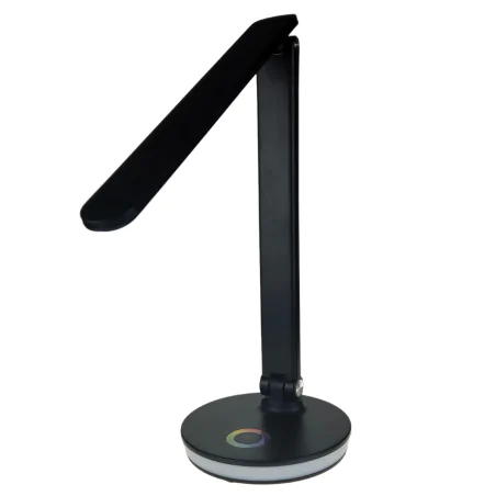Lampki-biurkowe - lampka biurkowa led z kolorowym światłem w podstawie czarna magic nilsen 