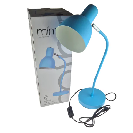 Lampki-biurkowe - lampka na biurko niebieska z regulowanym kloszem mimi 