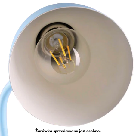 Lampki-biurkowe - lampka na biurko niebieska z regulowanym kloszem mimi 