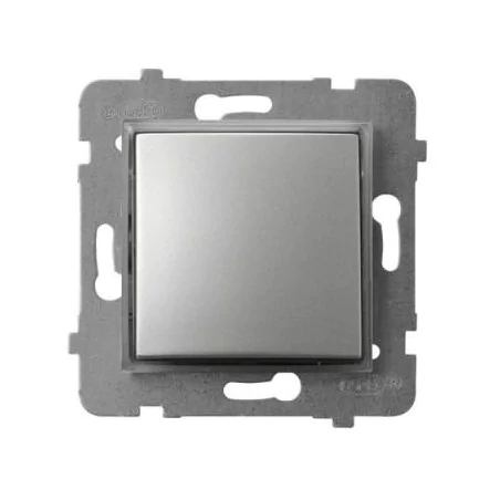 Wylaczniki-jednobiegunowe - włącznik kontrolny z podświetleniem pomarańczowym srebrny łp-12us/m/18 aria ospel 