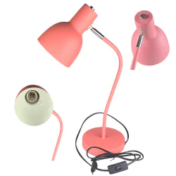 Lampki-biurkowe - lampka biurkowa różowa z regulowanym kloszem mimi 