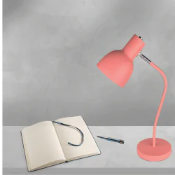 Lampki-biurkowe - lampka biurkowa różowa z regulowanym kloszem mimi 