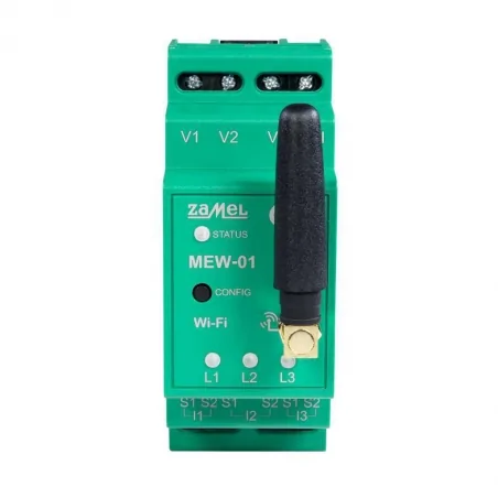 Czujniki - monitor energii elektrycznej trójfazowy wifi mew-01 supla zamel 