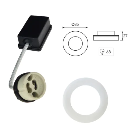 Oprawy-sufitowe-stale - oprawa sufitowa podtynkowa oczko wpuszczane w sufit złote dukat 