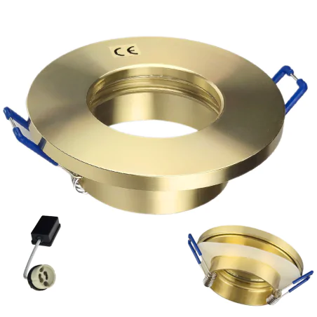 Oprawy-sufitowe-stale - oprawa sufitowa podtynkowa oczko wpuszczane w sufit złote dukat 