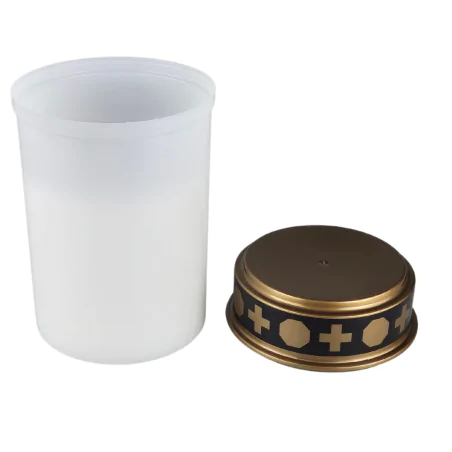 Latarenki-ogrodowe - znicz led na baterie biały z wyłącznikiem czasowym 