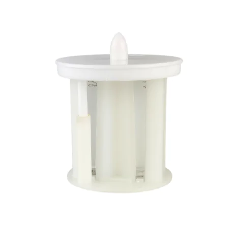 Latarenki-ogrodowe - znicz led na baterie biały z wyłącznikiem czasowym 