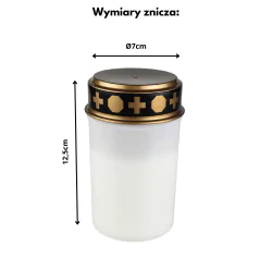 Latarenki-ogrodowe - znicz led na baterie biały z wyłącznikiem czasowym 