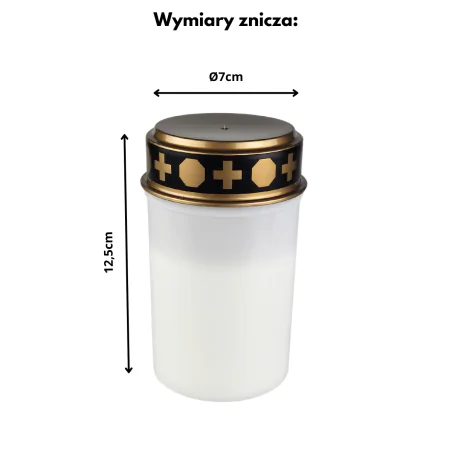 Latarenki-ogrodowe - znicz led na baterie biały z wyłącznikiem czasowym 