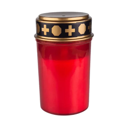 Latarenki-ogrodowe - świeczka led na cmentarz znicz na baterie czerwony z timerem 