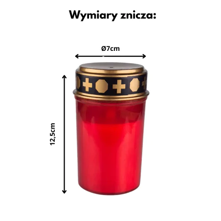 Latarenki-ogrodowe - świeczka led na cmentarz znicz na baterie czerwony z timerem 