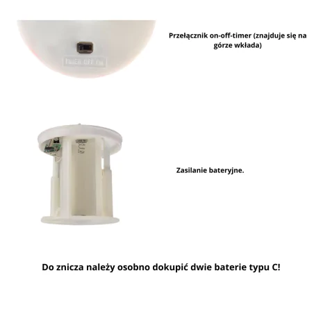 Latarenki-ogrodowe - świeczka led na cmentarz znicz na baterie czerwony z timerem 