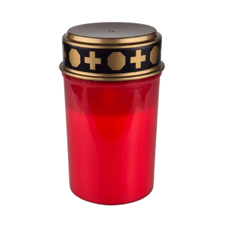 Latarenki-ogrodowe - znicz led czerwony lampion cmentarny na baterie wbijany w grunt 