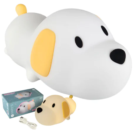 Oswietlenie-do-pokoju-dzieciecego - lampka nocna led piesek na prezent dla dzieci interblue 